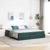vidaXL Estructura de cama con colch&oacute;n 2 pcs Verde Terciopelo