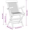 vidaXL Juego de comedor para jard&iacute;n 7 piezas madera maciza teca