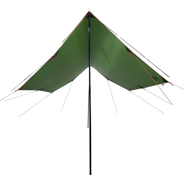 vidaXL Lona de camping impermeable verde 460x305x210 cm