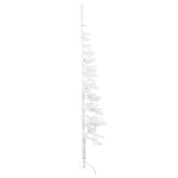 vidaXL Medio &aacute;rbol de Navidad artificial con soporte blanco 120 cm