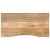 vidaXL Tablero escritorio con curva madera mango rugosa 120x60x2,5 cm