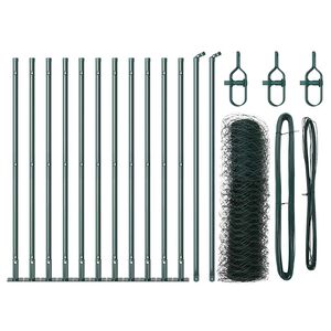 vidaXL Poste de Valla Verde