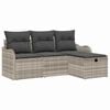 vidaXL Conjunto de sof&aacute; de jard&iacute;n 4 uds. Polirat&aacute;n