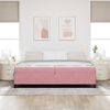 vidaXL Estructura de cama con colch&oacute;n Rosa 200 x 200 cm tela