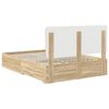 vidaXL Estructura de cama con cabecera Roble Sonoma 150 x 200 cm