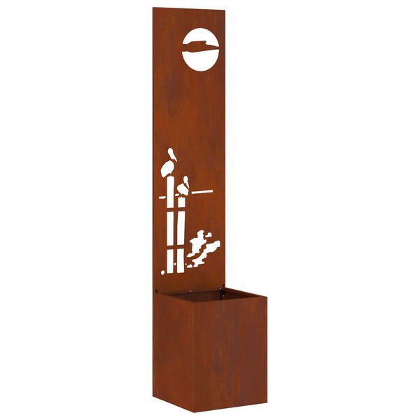 vidaXL Pantalla de Privacidad para Jard&iacute;n Calado Oxidado 32 x 140 cm