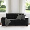 vidaXL Sof&aacute; Loveseat Terciopelo Negro 180x77x82 cm