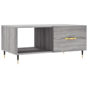 vidaXL Mesa de centro madera contrachapada gris Sonoma 90x50x40 cm