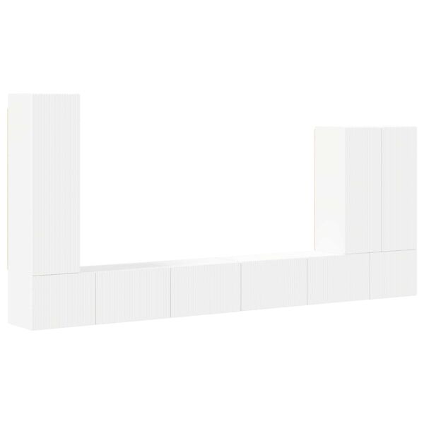 vidaXL Conjunto de mueble para TV de pared Montaje en la pared 6 pcs