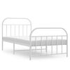 vidaXL Estructura cama sin colch&oacute;n con estribo metal blanco 100x200 cm