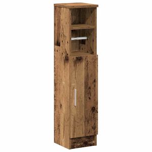 vidaXL Mueble de ba&ntilde;o con portarrollos madera envejecida 20,5x22x90 cm