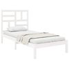vidaXL Estructura de cama sin colch&oacute;n madera maciza blanco 90x200 cm