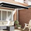 vidaXL Valance de toldo Negro 580 x 20 cm Lona