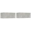 vidaXL Muebles de TV 2 uds madera ingenier&iacute;a gris hormig&oacute;n 80x30x30 cm