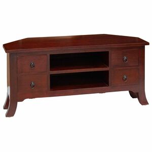 vidaXL Mueble de TV Marr&oacute;n 100 x 40,5 x 46 cm Madera de Caoba S&oacute;lida