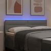 vidaXL Cabecero LED con tira de luces LED Gris Claro 144 cm Poli&eacute;ster