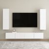 vidaXL Mueble para TV de madera contrachapada blanco 30,5x30x110 cm