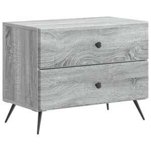 vidaXL Armario de Noche con caj&oacute;n Gris Sonoma 62 x 34,5 x 47,5 cm
