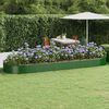 vidaXL Jardinera arriate acero galvanizado verde 450x140x36 cm