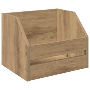 vidaXL Caja para &aacute;lbumes de vinilo Roble artisan 38 x 30 x 29 cm