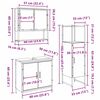 vidaXL Juego de muebles de ba&ntilde;o 3 pcs Marr&oacute;n Madera contrachapada