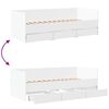 vidaXL Sof&aacute; cama con cajones sin colch&oacute;n blanco 100x200 cm