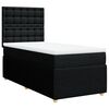 vidaXL Cama box spring con colch&oacute;n tela negro 90x200 cm