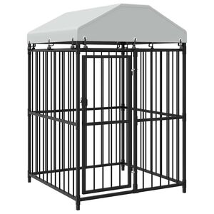 vidaXL Perrera de exterior con techo 120x120x150 cm
