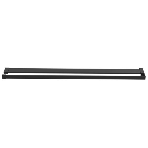 vidaXL Estante para pared de ducha aluminio negro 80 cm