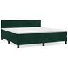 vidaXL Cama box spring con colch&oacute;n terciopelo verde oscuro 180x200 cm