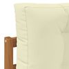 vidaXL Conjunto de sof&aacute;s de exterior con coj&iacute;n 4 Pieza Natural y Crema