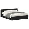 vidaXL Estructura de cama con almacenamiento y cabecero Negro