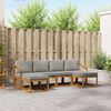 vidaXL Conjunto de sof&aacute;s de exterior 6 pcs Gris Natural y Claro