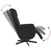 vidaXL Sill&oacute;n reclinable masaje con reposapi&eacute;s cuero sint&eacute;tico negro