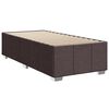 vidaXL Estructura de cama sin colch&oacute;n tela marr&oacute;n oscuro 90x190 cm