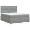 vidaXL Cama box spring con colch&oacute;n Gris Claro 140 x 190 cm Tela
