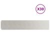 vidaXL Borde de C&eacute;sped 30 uds. 20 x 103 cm Acero inoxidable Plateado