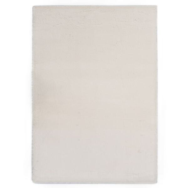 vidaXL Alfombra de pelo sint&eacute;tico de conejo color crema 120x160 cm