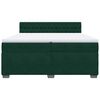 vidaXL Cama box spring con colch&oacute;n terciopelo verde oscuro 200x200 cm