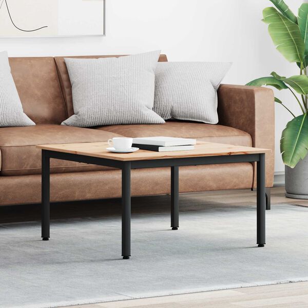 vidaXL Mesa de Caf&eacute; Natural 80 x 80 x 45 cm Madera de pino macizo