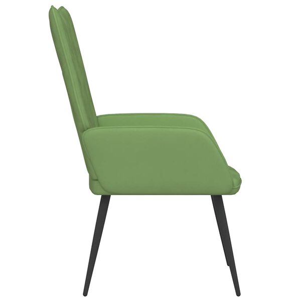 vidaXL Sill&oacute;n de relax de terciopelo verde claro