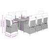 vidaXL Set comedor de jard&iacute;n 9 pzas con cojines rat&aacute;n sint&eacute;tico beige