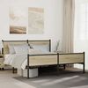 vidaXL Estructura de cama sin colch&oacute;n metal roble Sonoma 180x200 cm