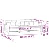 vidaXL Sof&aacute; de 3 plazas de tela gris claro 210 cm