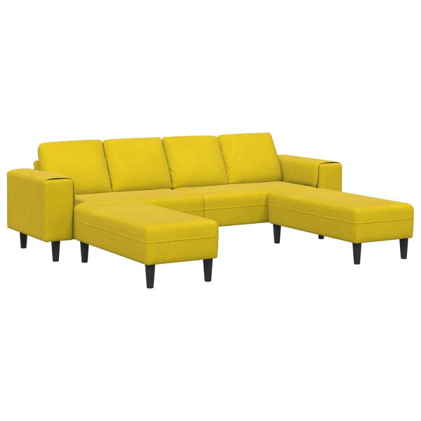 vidaXL Sof&aacute; de sala 3 pcs Amarillo