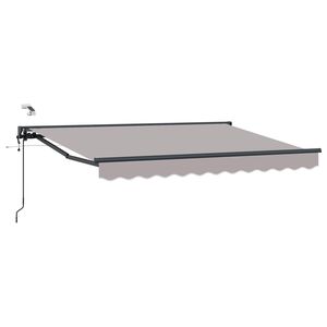 vidaXL Toldo Retr&aacute;ctil El&eacute;ctrico Gris Claro y Antracita 3 x 2,5 m
