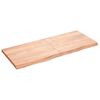 vidaXL Estante pared madera roble tratada marr&oacute;n claro 120x50x(2-4) cm