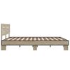 vidaXL Estructura cama madera ingenier&iacute;a metal roble Sonoma 160x200 cm