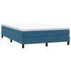 vidaXL Cama box spring sin colchón terciopelo azul oscuro 140x210 cm