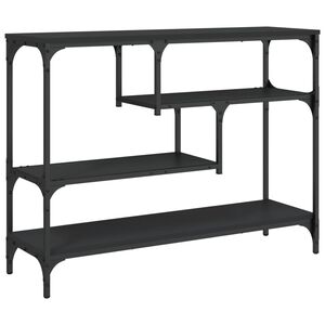 vidaXL Mesa consola madera de ingenier&iacute;a negra 100x30x75 cm